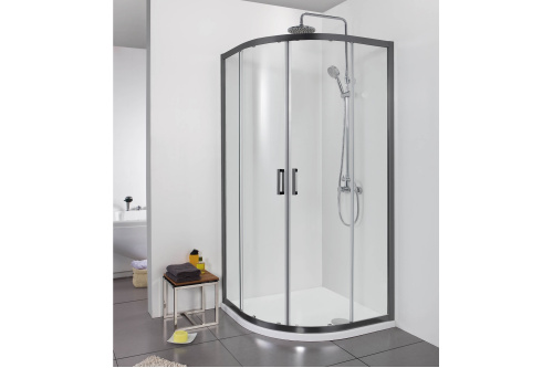 Душевой уголок Aquatek АРИЯ AQ ARI RO 08020BL 80х80 стекло прозрачное 6 мм - фото 3